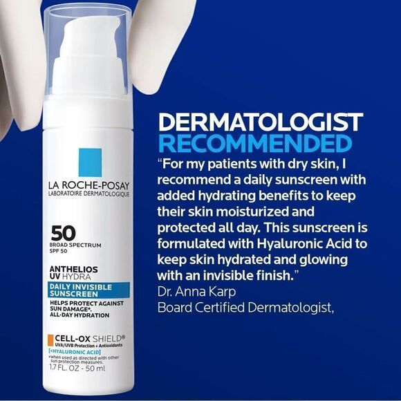 La Roche-Posay Anthelios UV Hydra Daily Invisible Sunscreen SPF 50 (1.7 fl.oz) - Picture 12 of 12